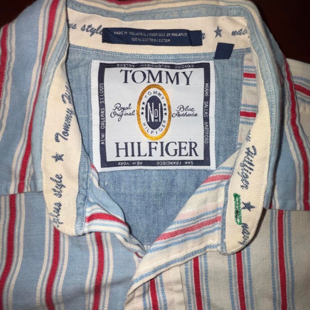Vintage tommy hilfiger long sleeve button up Mens Medium
